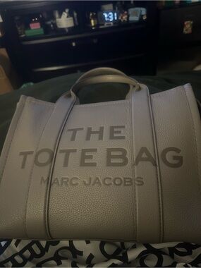 Marc Jacobs Black and White Graphic Logo Tote